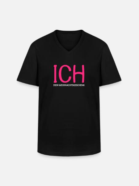 Ich Dein Weihnachtsgeschenk - Männer-T-Shirt mit V-Ausschnitt - Schwarz