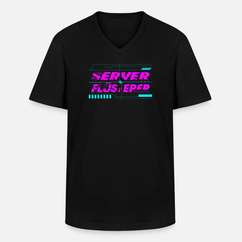 Server Flüsterer - Männer-T-Shirt mit V-Ausschnitt - Schwarz