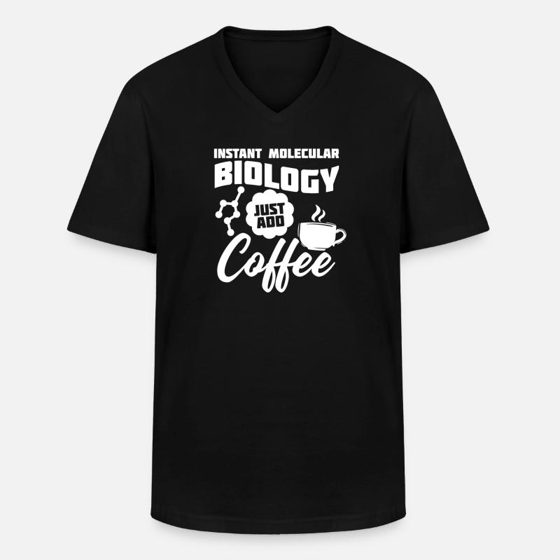 Biologiste Biologiste Café Biologiste moléculaire - T-shirt col V Homme - noir