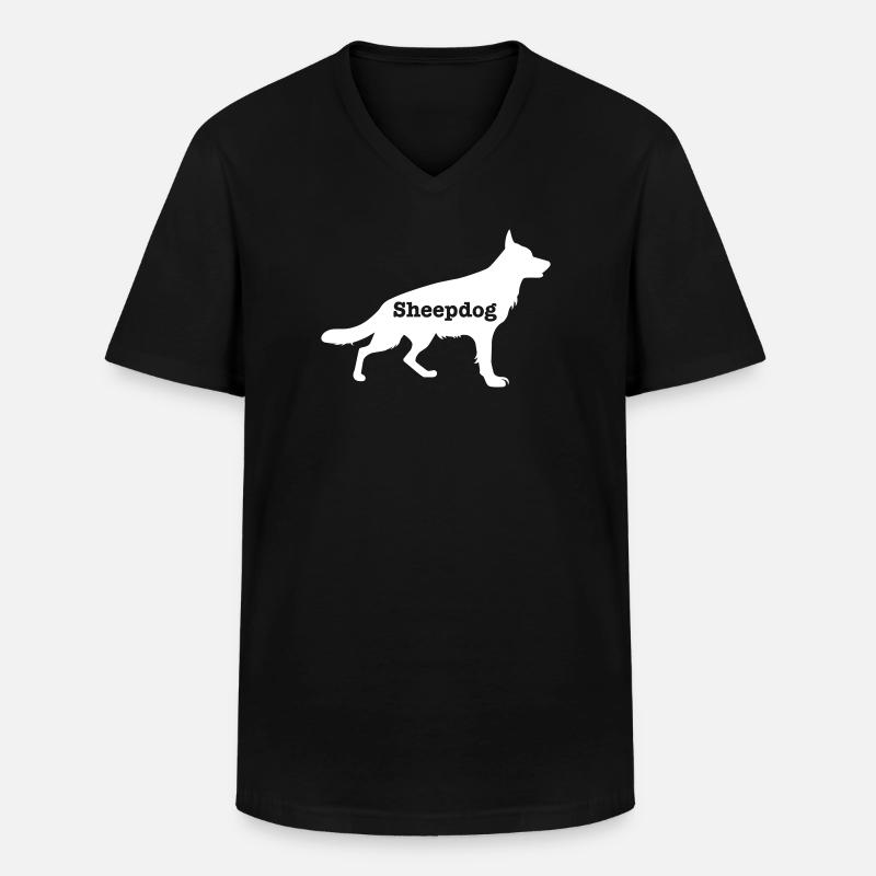 Schäferhund - Männer-T-Shirt mit V-Ausschnitt - Schwarz