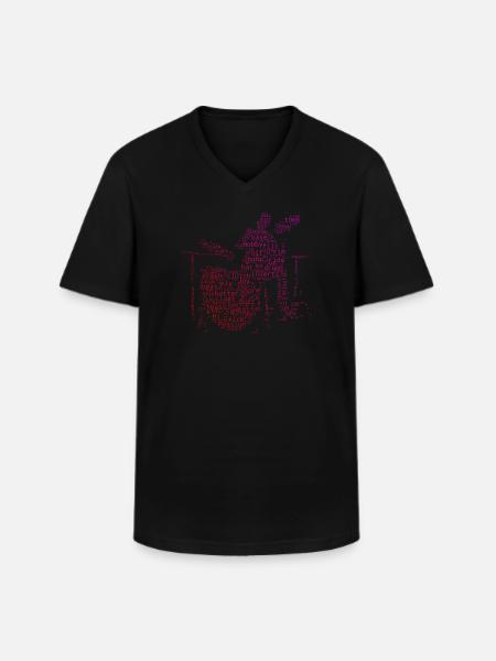 Drummer Drum Kit Drumming - Men's V-Neck T-Shirt - black