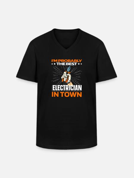 Electrician Electronics technician pliers - Men's V-Neck T-Shirt - black