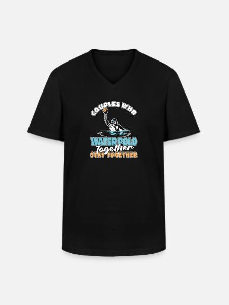 Water polo water polo couple - Men's V-Neck T-Shirt - black