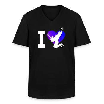 Gitarrenspieler electronic guitar Herren - Männer-T-Shirt mit V-Ausschnitt - Schwarz - Vorne - AI Model Male 178 dark (178cm)