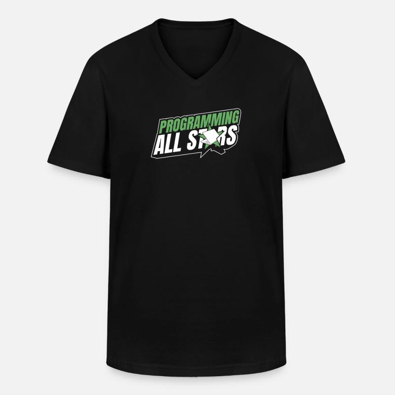 Développeur Coder Programmeur All Stars - T-shirt col V Homme - noir