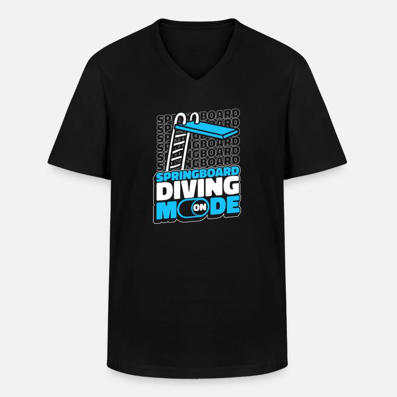 Turmspringen Turmspringer Modus - Männer-T-Shirt mit V-Ausschnitt - Schwarz