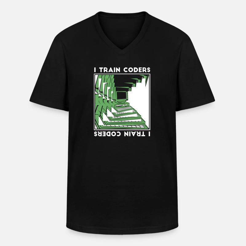 Entwickler Coder Programmierer Codierer - Männer-T-Shirt mit V-Ausschnitt - Schwarz