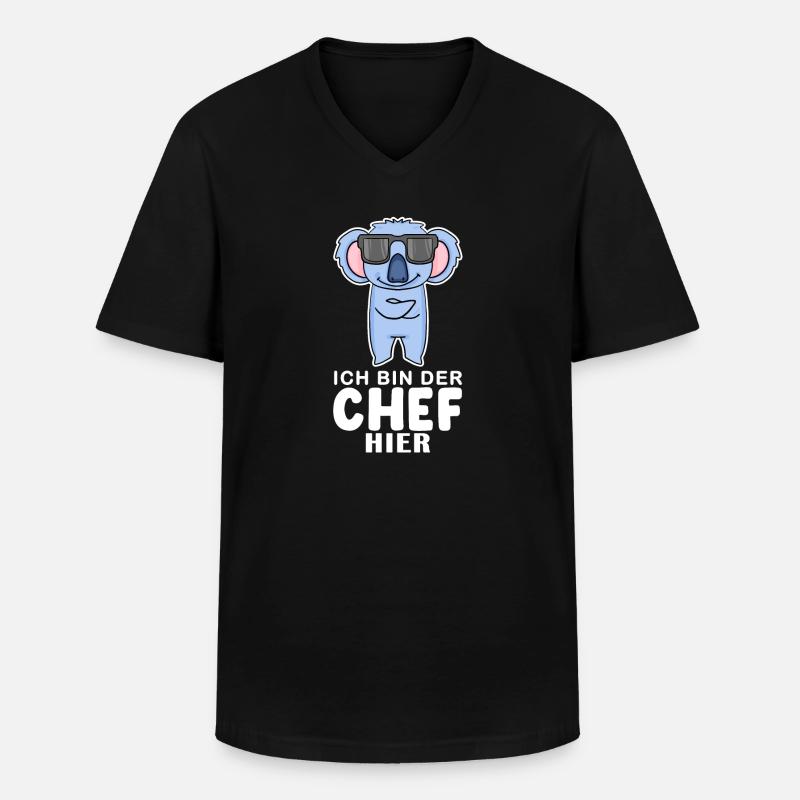 Cool Koala Chef - Männer-T-Shirt mit V-Ausschnitt - Schwarz
