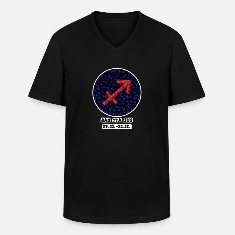 Saggitarius 23.11.-21.12. - Männer-T-Shirt mit V-Ausschnitt - Schwarz