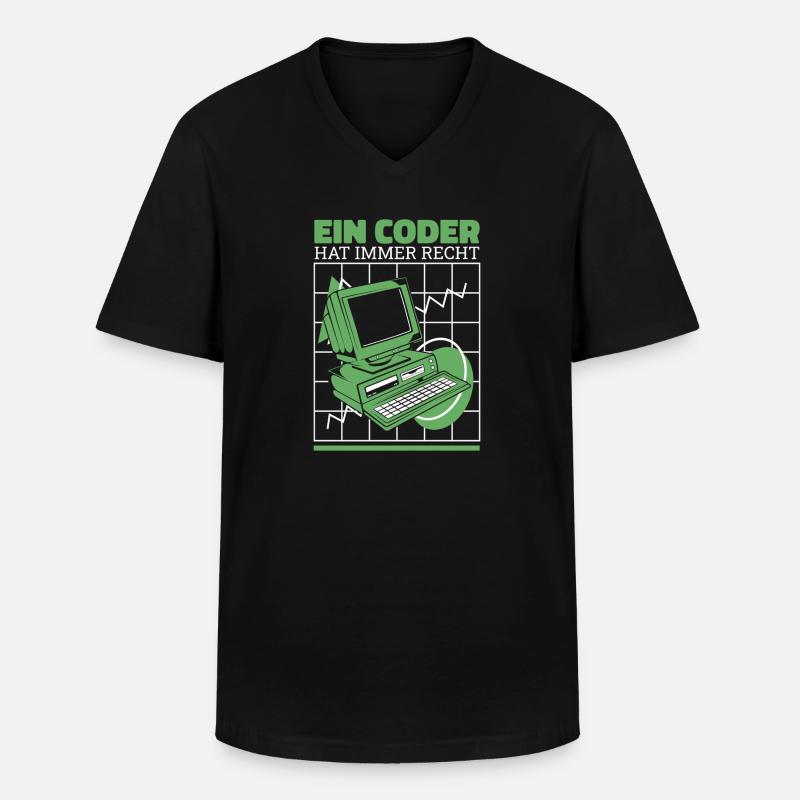 Entwickler Coder Programmierer Cool - Männer-T-Shirt mit V-Ausschnitt - Schwarz