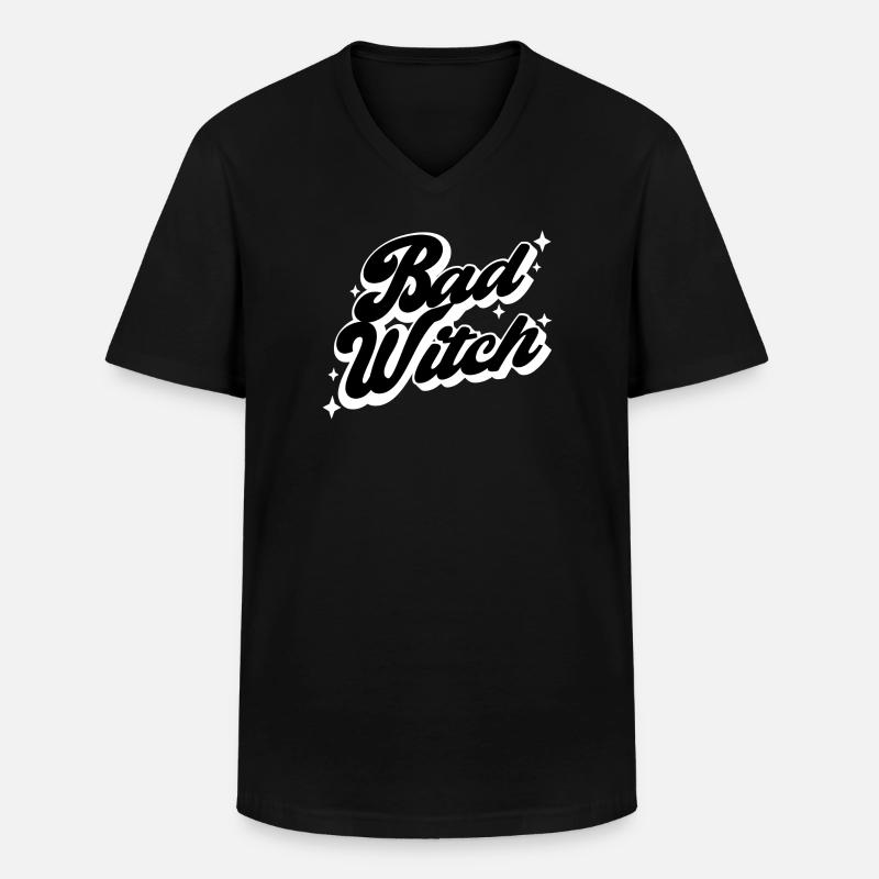 Bad Witch - Männer-T-Shirt mit V-Ausschnitt - Schwarz