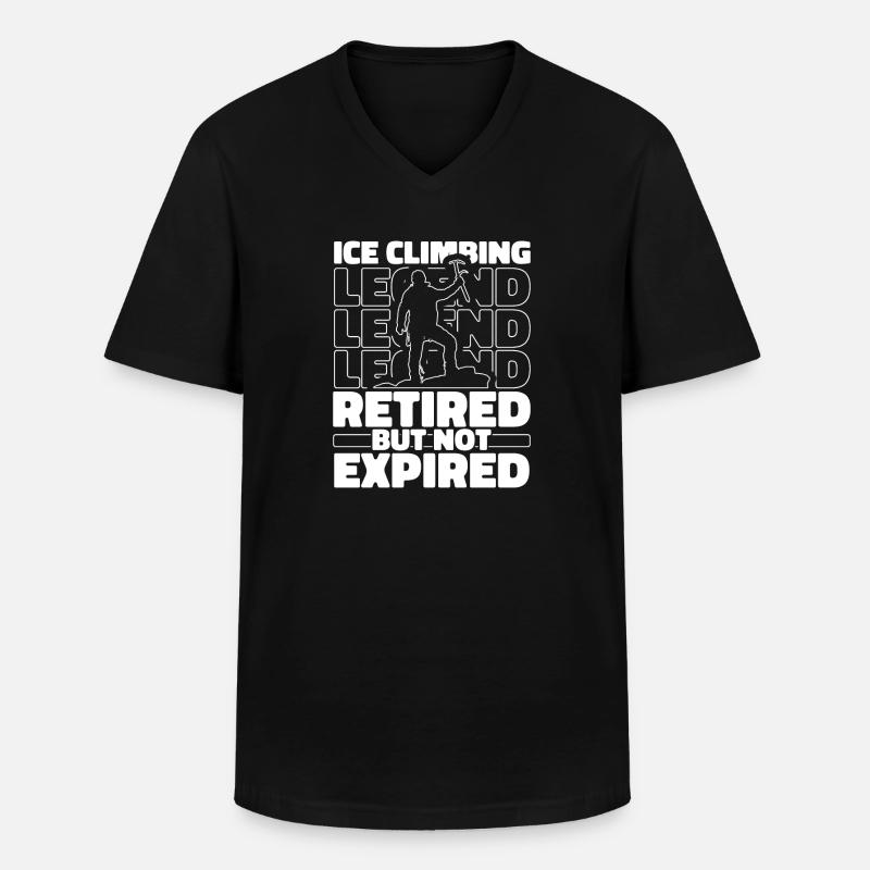 Eisklettern Rentner - Männer-T-Shirt mit V-Ausschnitt - Schwarz