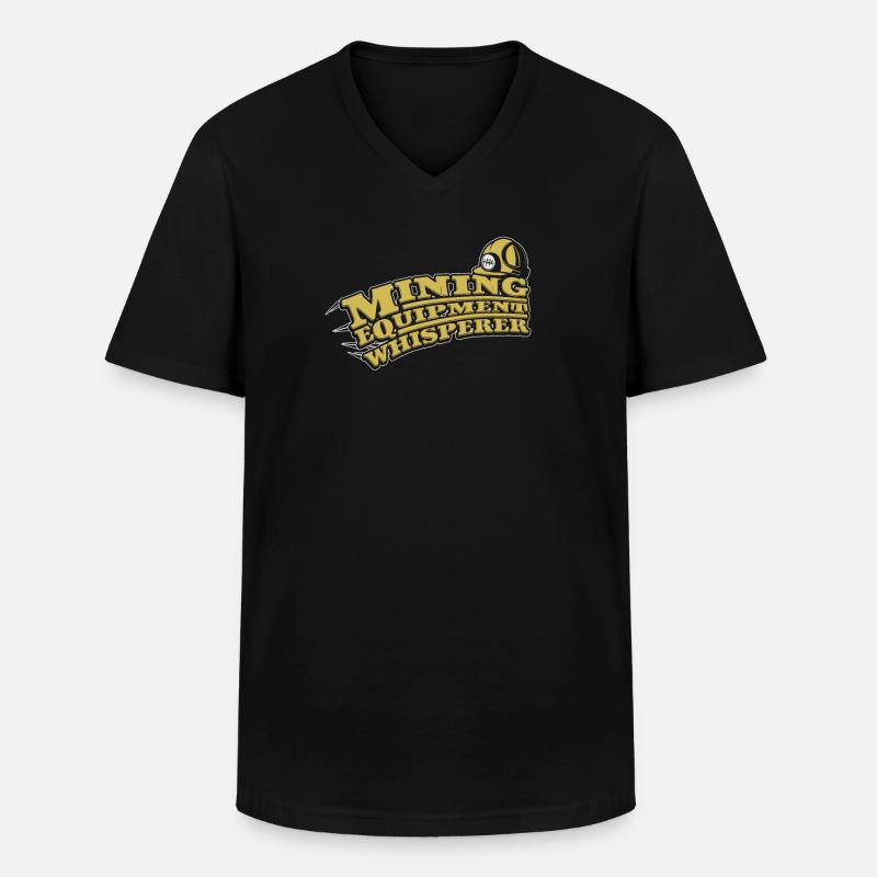 Engineer Mining Engineer - Men's V-Neck T-Shirt - black