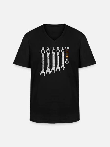 Toolbench Wrench Set with Bottle Opener - Men's V-Neck T-Shirt - black