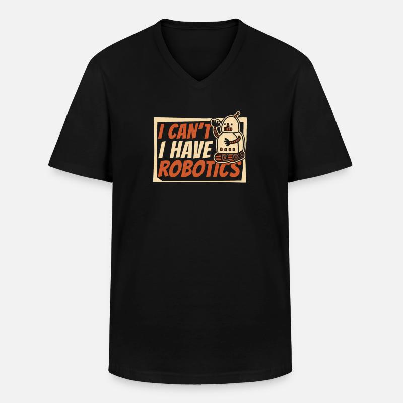 Robotics Ai Robot Fun - Men's V-Neck T-Shirt - black