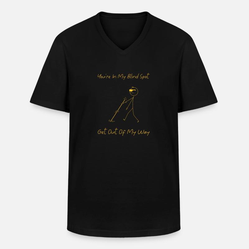 Blinder Blind Sehbehindert Witzig Geschenk - Männer-T-Shirt mit V-Ausschnitt - Schwarz