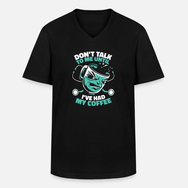 Krankenschwester Kaffee - Männer-T-Shirt mit V-Ausschnitt - Schwarz