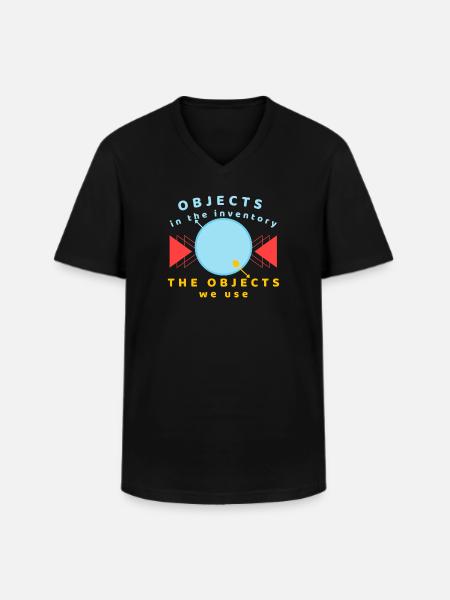 Objets dans l’inventaire que nous utilisons - T-shirt col V Homme - noir