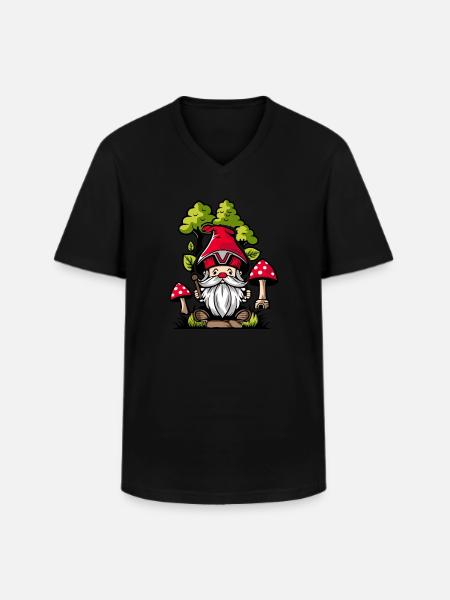 Mushroom pickers Mushrooms Mushroom dwarf - Men's V-Neck T-Shirt - black