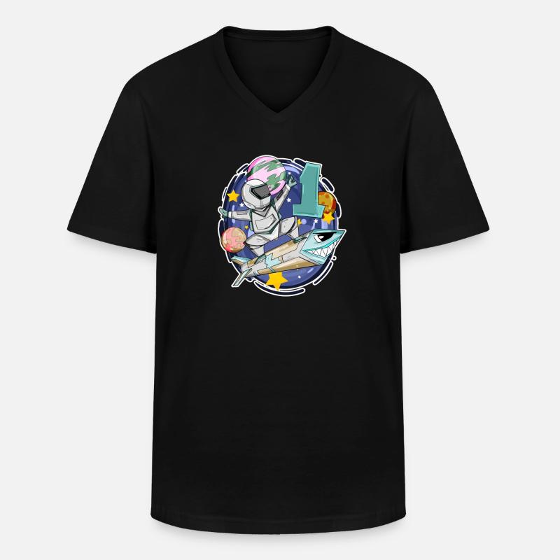1 Jahr alt - Einschulung - Gewinner - Männer-T-Shirt mit V-Ausschnitt - Schwarz