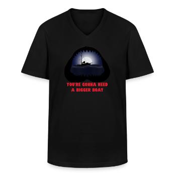 You re gonna need a bigger boat - Männer-T-Shirt mit V-Ausschnitt - Schwarz - Vorne - AI Model Male 178 dark (178cm)