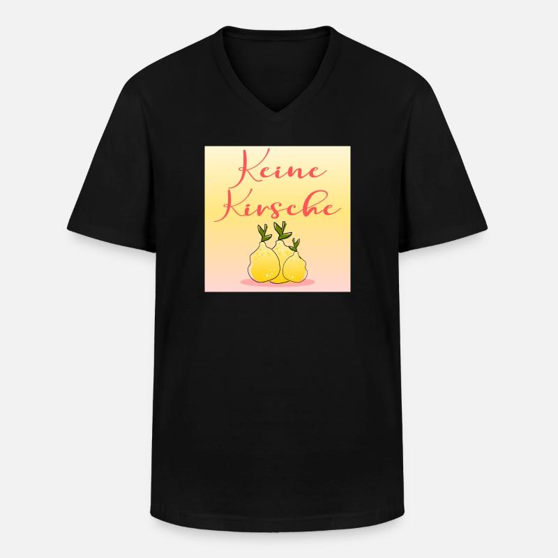 Früchte Zitronen - Kirsche - Männer-T-Shirt mit V-Ausschnitt - Schwarz