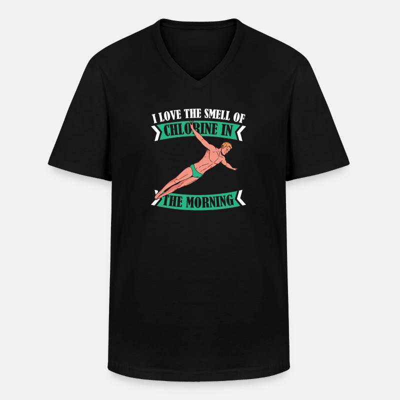 Turmspringen Turmspringer Chlor - Männer-T-Shirt mit V-Ausschnitt - Schwarz