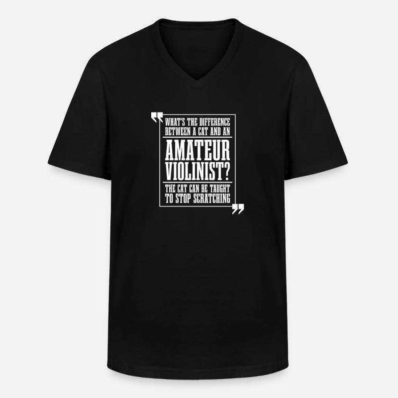 Violin Violin Comic - Men's V-Neck T-Shirt - black