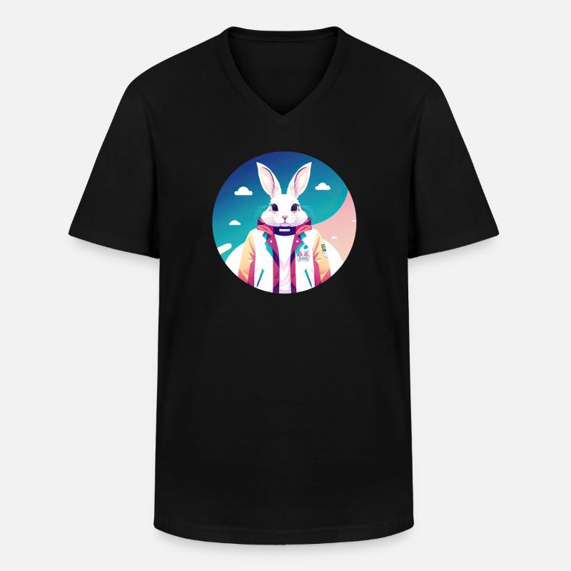 Bunny, Rabbit, Easter Bunny - Men's V-Neck T-Shirt - black