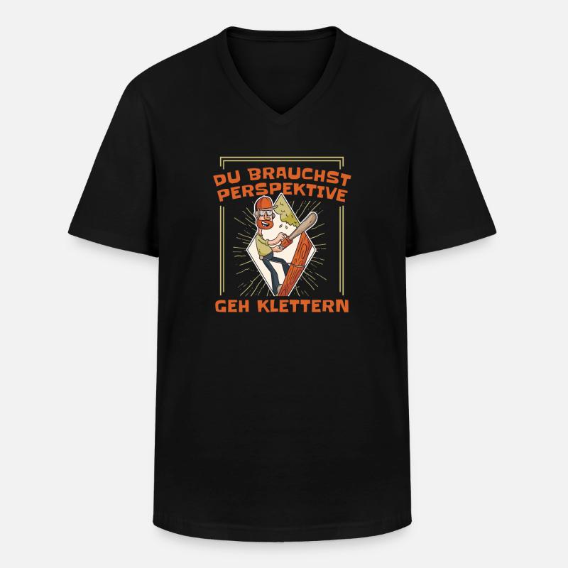Baumpfleger Baumkletterer Arborist Witzig - Männer-T-Shirt mit V-Ausschnitt - Schwarz