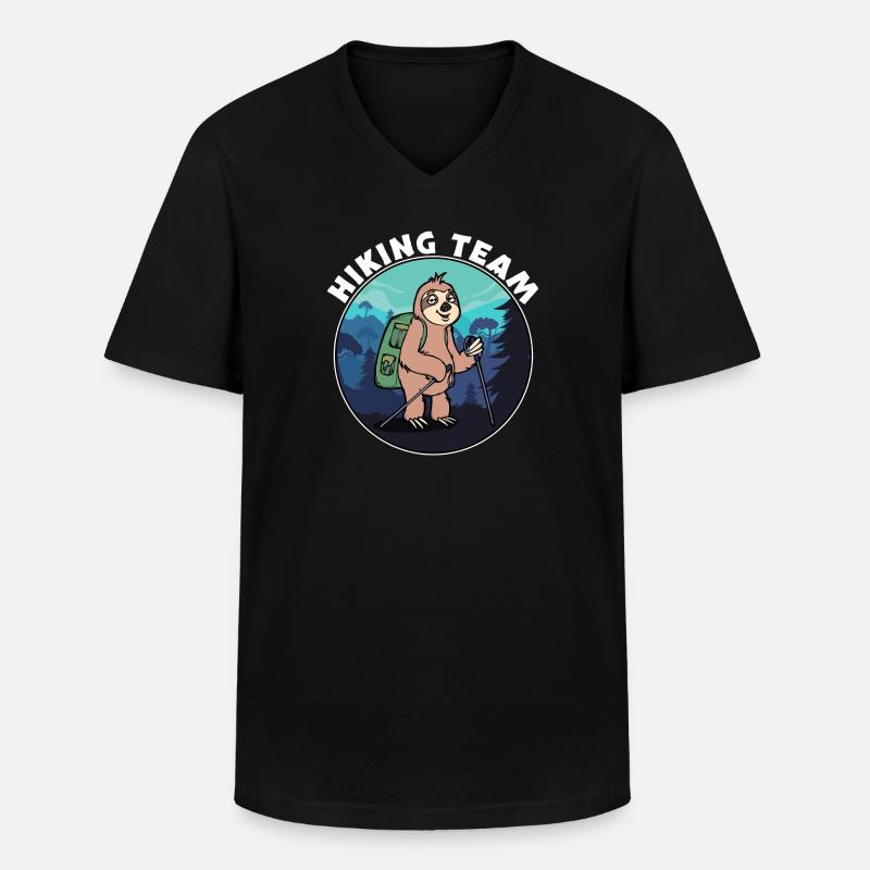 Berggipfel Wanderer Wanderung Statement Berge - Männer-T-Shirt mit V-Ausschnitt - Schwarz