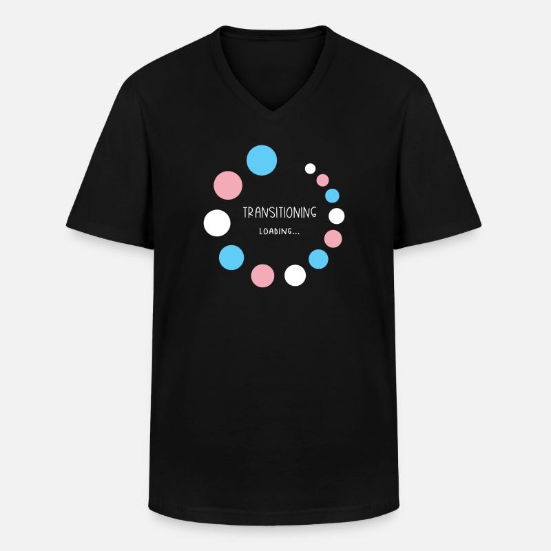 Pride Month - Transitioning... Loading - Men's V-Neck T-Shirt - black
