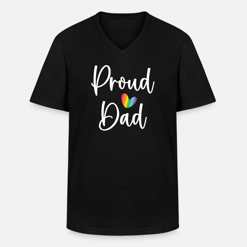 Stolzer Papa - Männer-T-Shirt mit V-Ausschnitt - Schwarz