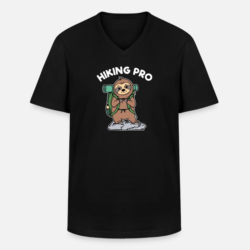Wandern Wanderer Wanderung Statement Wanderwege - Männer-T-Shirt mit V-Ausschnitt - Schwarz