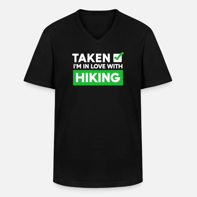 Wanderer Statement Wanderung Wandern Bergwandern - Männer-T-Shirt mit V-Ausschnitt - Schwarz