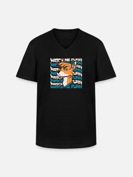 Furry Fandom Fursuits Humor - Männer-T-Shirt mit V-Ausschnitt - Schwarz