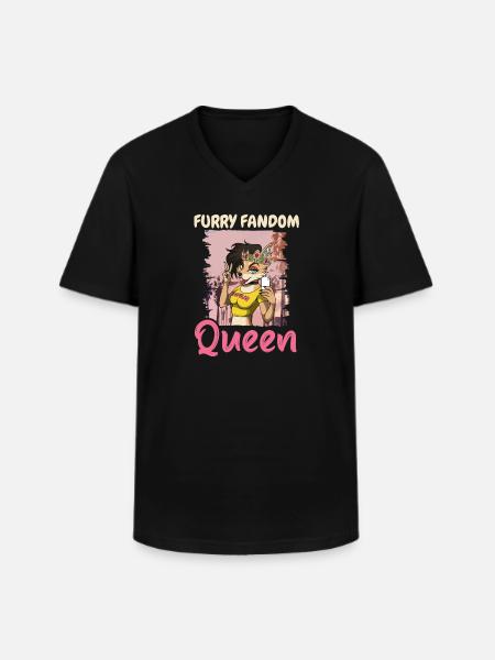 Furry Fandom Fursuits Queen - Men's V-Neck T-Shirt - black