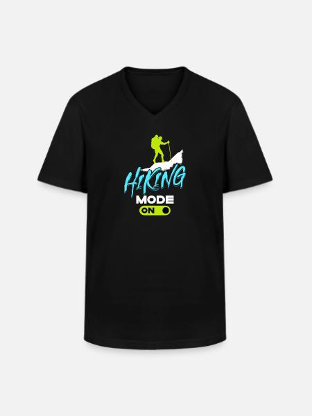Glacier Hiking Hikers Mountains Statement Tours - Men's V-Neck T-Shirt - black