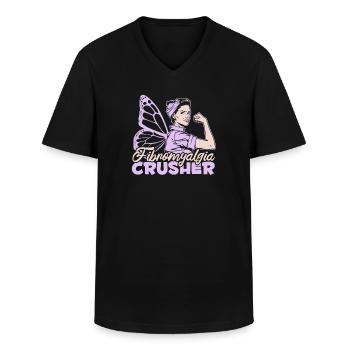 Fibromyalgia Rheumatism Fairy - Men's V-Neck T-Shirt - black - Front - AI Model Male 178 dark (178cm)