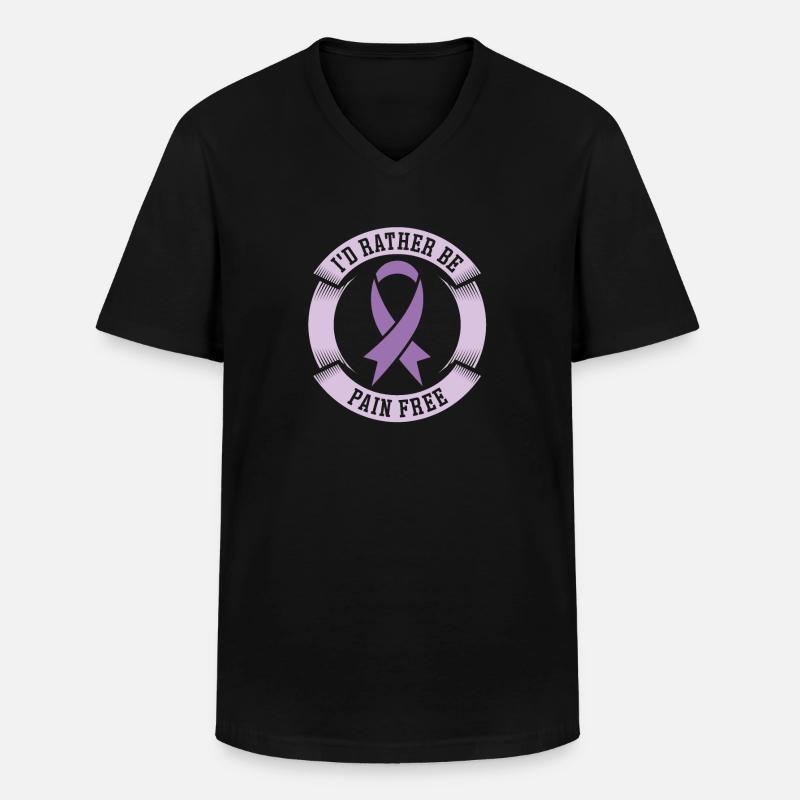 Fibromyalgie Rheuma - Männer-T-Shirt mit V-Ausschnitt - Schwarz