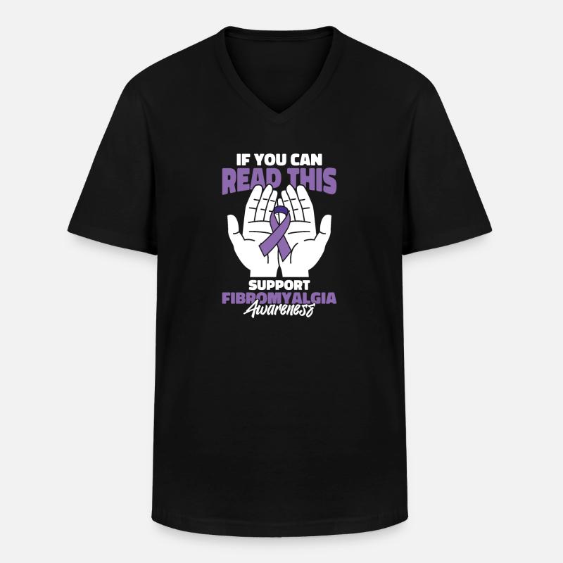 Fibromyalgie rhumatisme mains - T-shirt col V Homme - noir