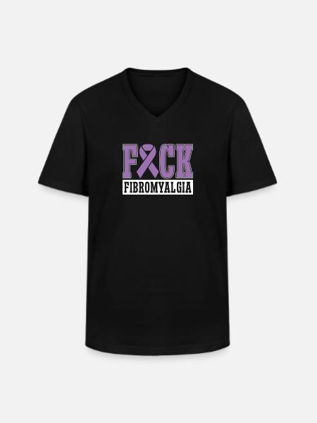 Fibromyalgie Reuma - Klassiek mannen T-shirt met V-hals - zwart