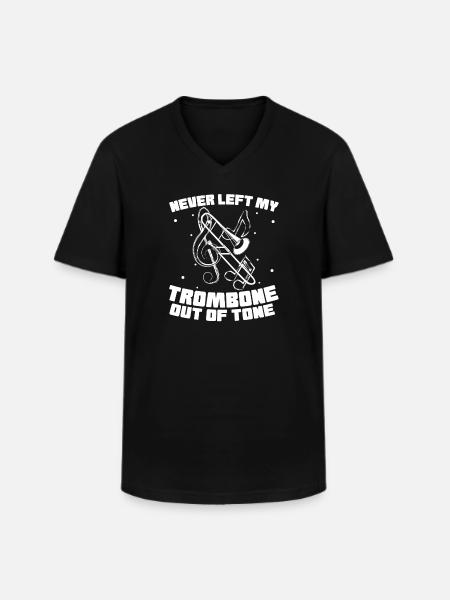 Spielmannszug Trombone Funny - Men's V-Neck T-Shirt - black