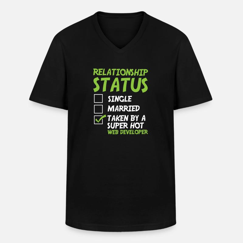 Web Developer Web Developer Funny - Men's V-Neck T-Shirt - black