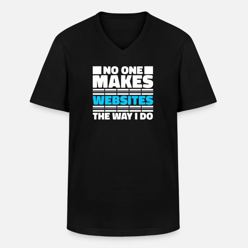 Web Entwickler Webdeveloper Witzig - Männer-T-Shirt mit V-Ausschnitt - Schwarz