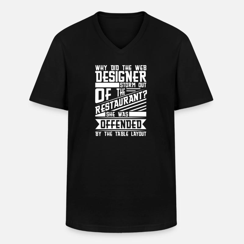 Web Entwickler Webdeveloper Wortwitz - Männer-T-Shirt mit V-Ausschnitt - Schwarz