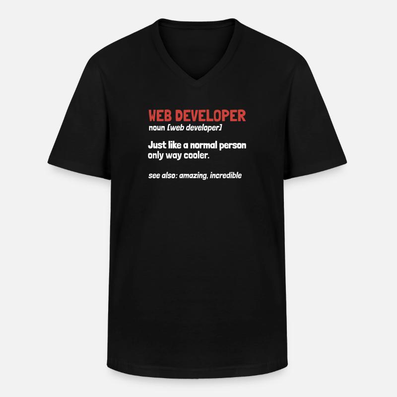 Web Entwickler Webdeveloper Definition - Männer-T-Shirt mit V-Ausschnitt - Schwarz