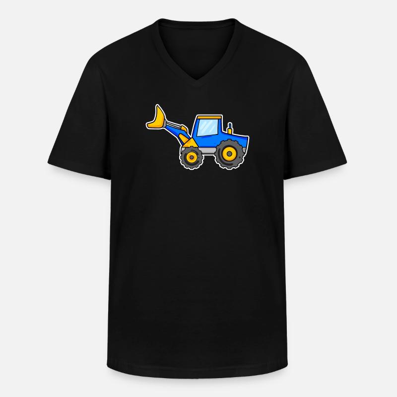 Bagger - Männer-T-Shirt mit V-Ausschnitt - Schwarz