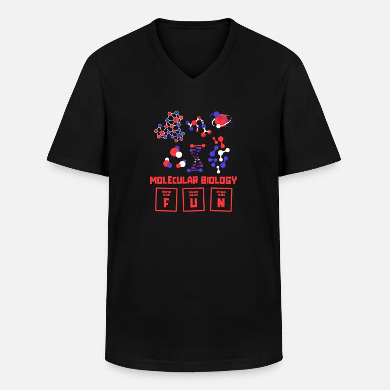 Biologie Biologe Moleküle Molekularbiologe - Männer-T-Shirt mit V-Ausschnitt - Schwarz