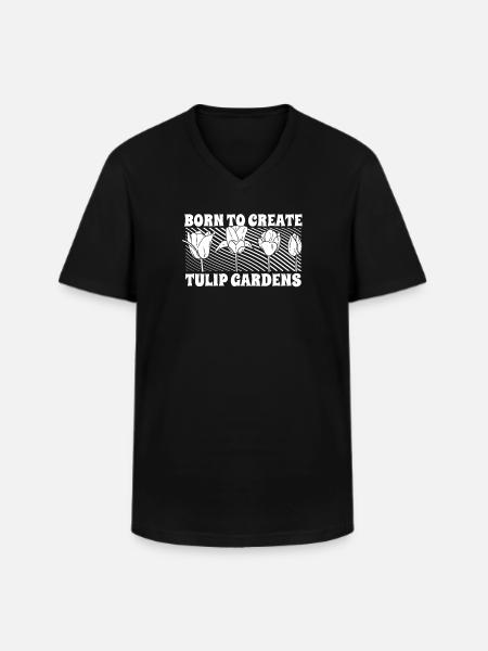 Tulips Tulips - Men's V-Neck T-Shirt - black